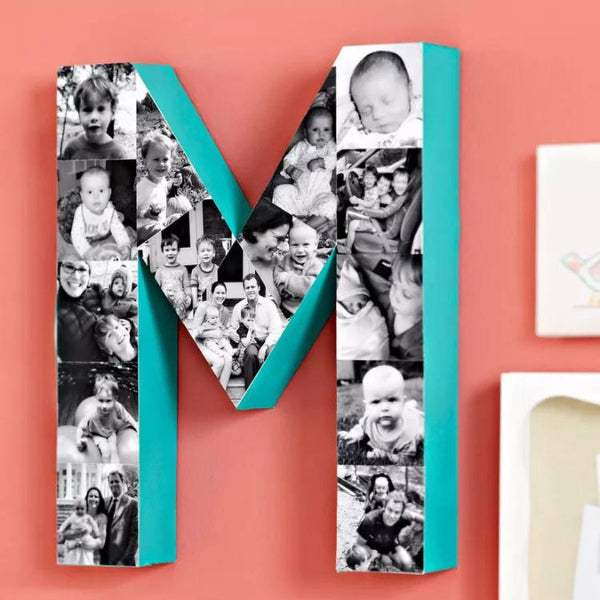 Classic black-and-white photo collage, a timeless photo gift for mom