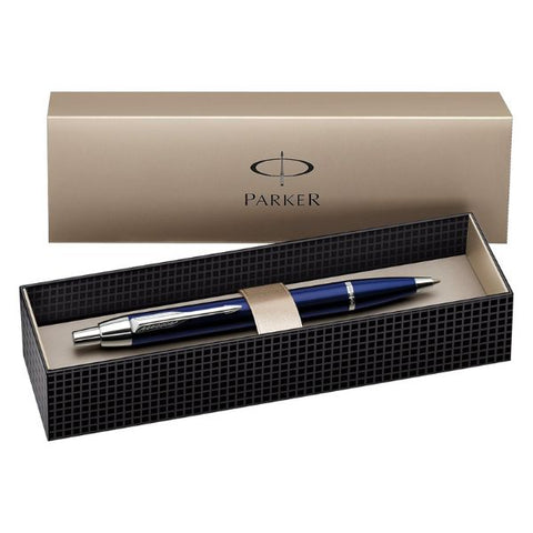 Blue Chrome Trim Ballpoint Pen, an elegant writing tool new job gift