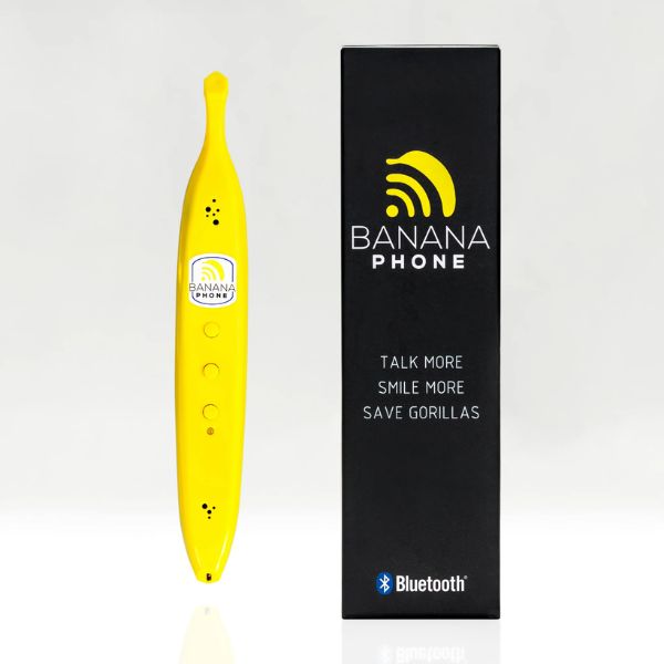 Up-close view of the Bluetooth Banana Phone, making it a standout choice from the lineup of Funny Gifts for Boyfriends.