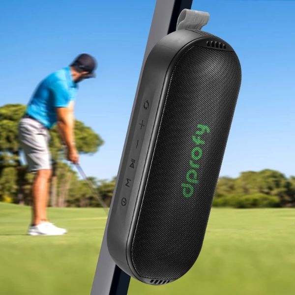 Golfing experience with the high-quality sound of the Bluetooth golf speaker, a tech-savvy and versatile addition to the top 40 Father's Day Golf Gifts