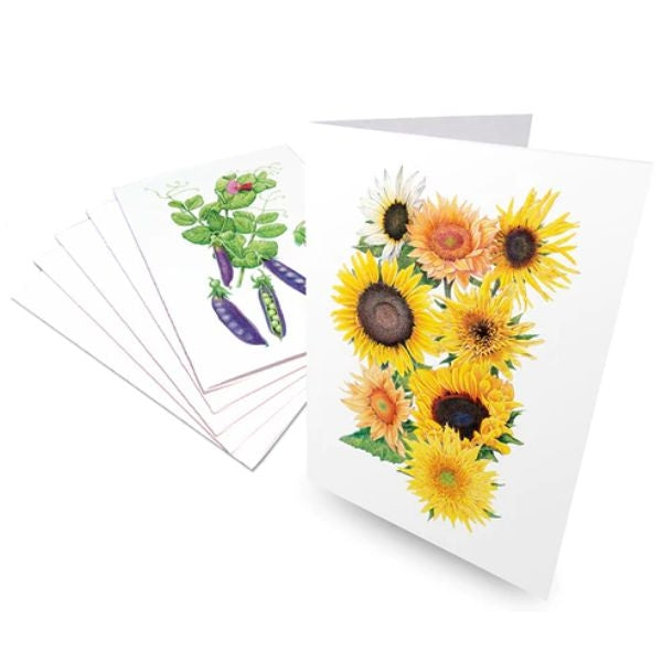 The Botanical Art Notecard Set is a perfect way to add a touch of nature to your handwritten messages.