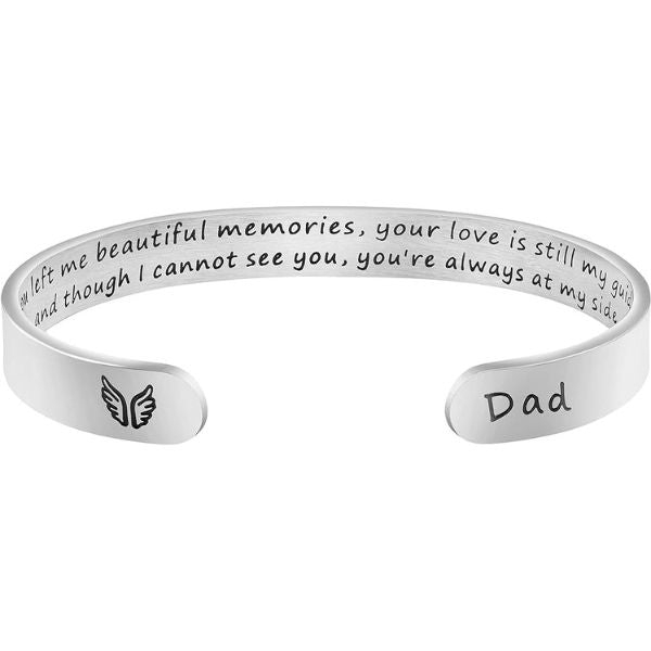 Secret Message Engraved Bracelet Cuff, a discreet and personal sympathy gift.