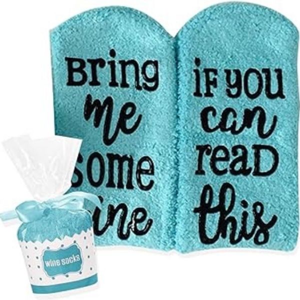 Bring Me Some Wine' Socks - fun and quirky mother's day gifts