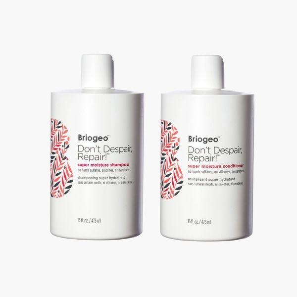 Briogeo Don’t Despair Repair Shampoo and Conditioner Set, essential for 21st birthday pampering.