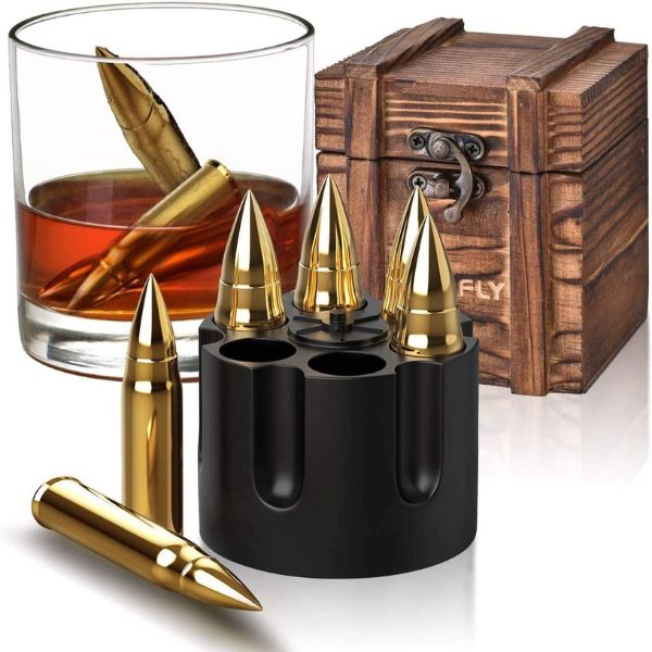 Bullet Shaped Whiskey Stones, a unique accessory for police retirement celebrations.