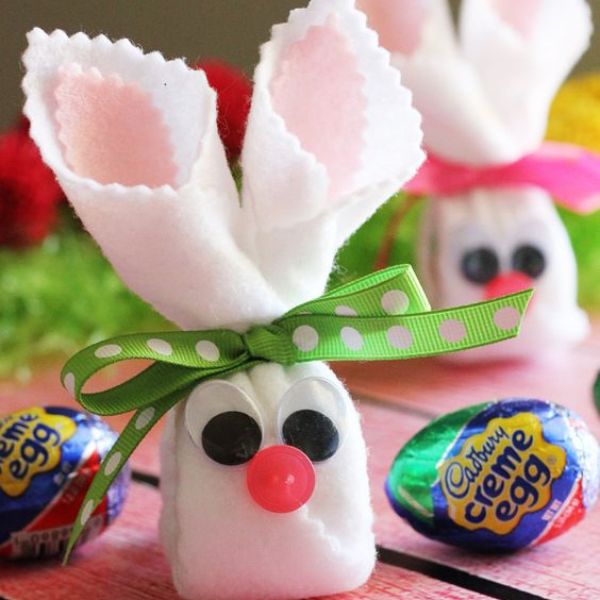 Transform Cadbury Cream Eggs into adorable Bunnies with our creative DIY Easter project.