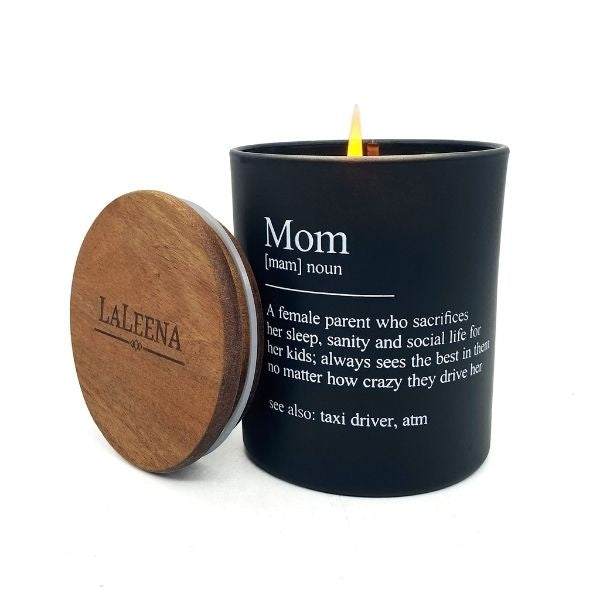 A fragrant Candle for Mom's Home, a comforting Mother's Day gift from a daughter, filling her living space with warmth and love