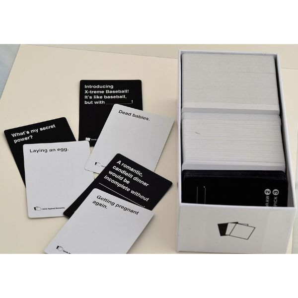 Unleash laughter with the Cards Against Humanity Game, a hilarious and irreverent party game that promises unforgettable moments.