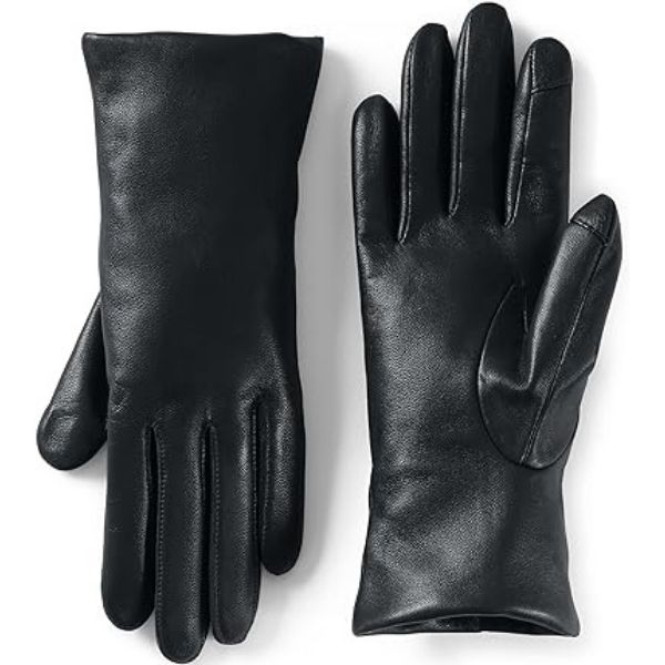 Cashmere-Lined Leather Tech Gloves - luxurious mother's day gifts