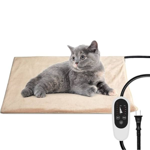 Give your cat the warmest snuggles with this cozy cat heating pad!