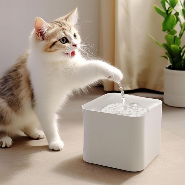 Satisfy your fur baby’s hydration needs with this interactive water fountain