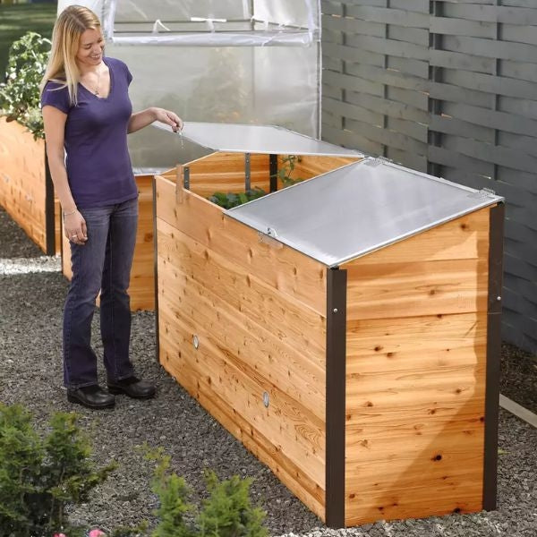 The Cedar Cold Frame for Seedlings is an essential addition to any gardener's toolkit for nurturing young plants.