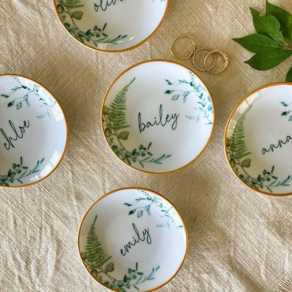 Ceramic Ring Dish, a delicate and functional piece, cradles your daughter-in-law's cherished jewelry, adding a touch of elegance to her daily routine.
