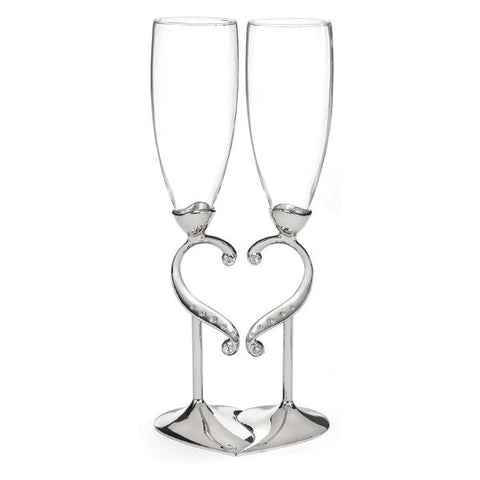 Champagne Toasting Flutes Glasses as a classy retirement gift for coworkers.