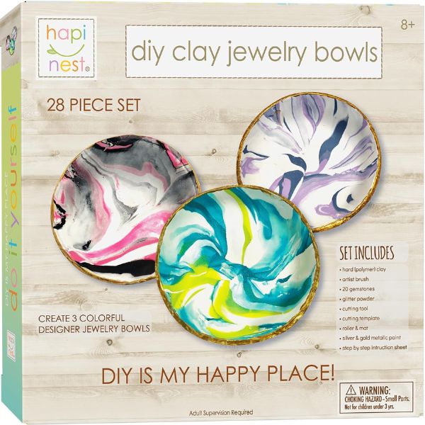 A Child's Handprint Clay Jewelry Dish stands out among DIY gifts for grandma, capturing innocence in every imprint.