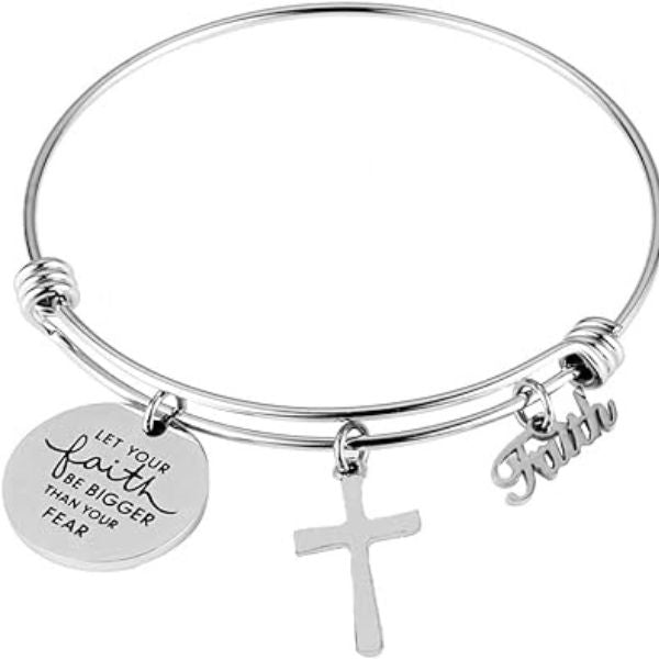 Christian Bracelet with faith symbols, a beautiful accessory and Easter gift for young believers