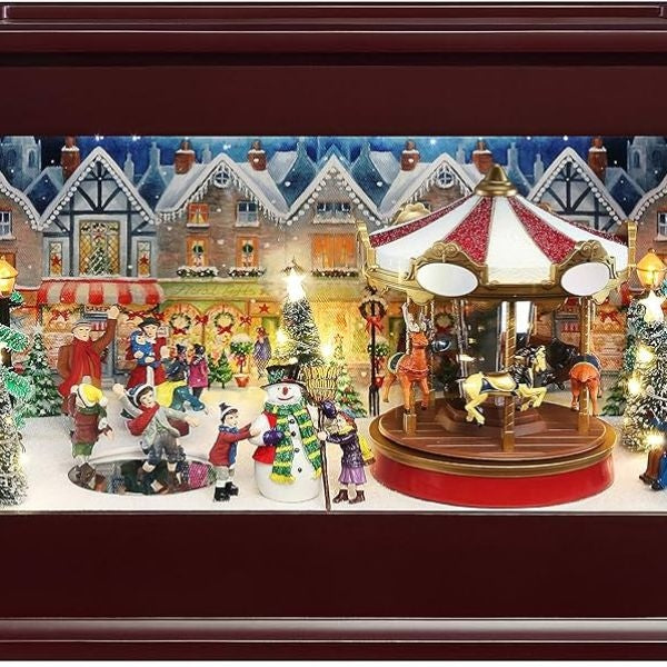 An intricately crafted Christmas music box, a charming addition to the list of Christmas gifts for grandparents, bringing melodious joy to the holiday season
