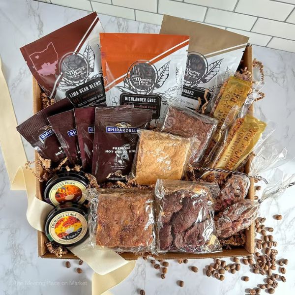 Indulge in a delightful Coffee & Tea Gift Basket with Handmade Baked Goods on doctors' day.