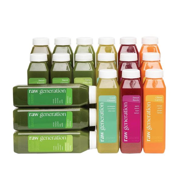 Vibrant Cold Pressed Juice Variety Pack, a refreshing and healthy 4 year anniversary gift choice.