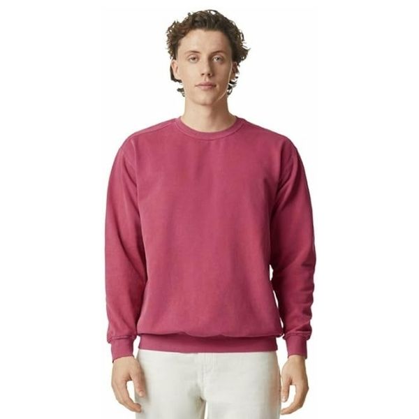 Comfort Colors Men's Crewneck Sweatshirt, a casual and comfortable 21st birthday gift choice.