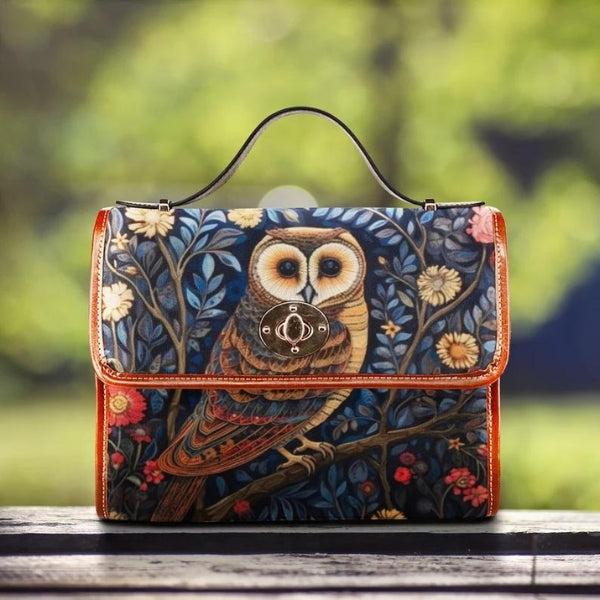 Cottagecore Witchy Owl Satchel Bag blends rustic charm with owl gifts for a unique accessory