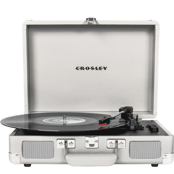 Crosley Cruiser Plus Record Player, a vintage-style anniversary gift for music-loving boyfriends.