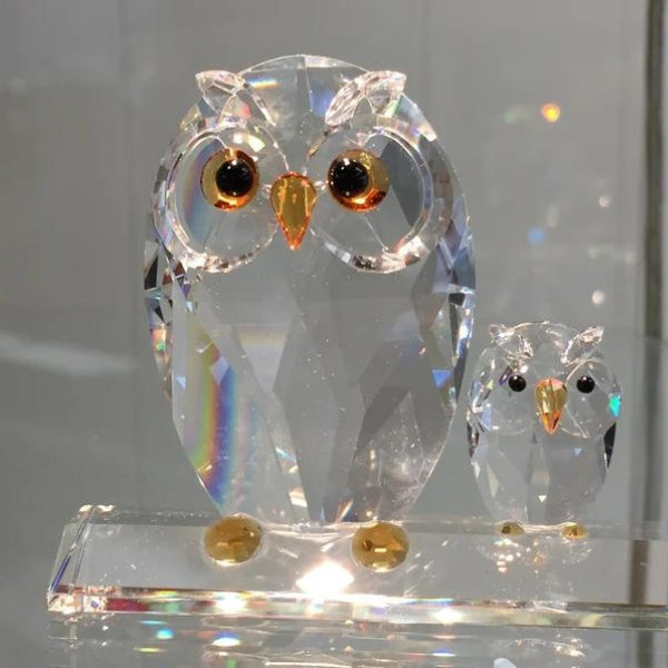 Crystal Owls Figurine showcasing the intricate beauty of owl gifts