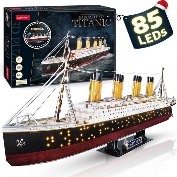 CubicFun 3D Titanic model boat toy as a unique and engaging retirement gift for men.