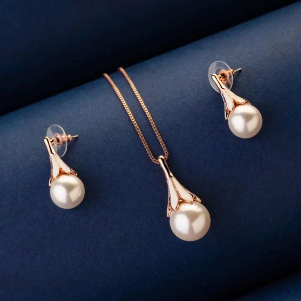 Cultured Pearl Earring and Necklace Sets christmas gift for mom