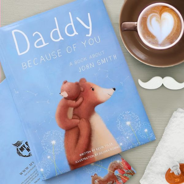 Adorable custom book created by children for dad