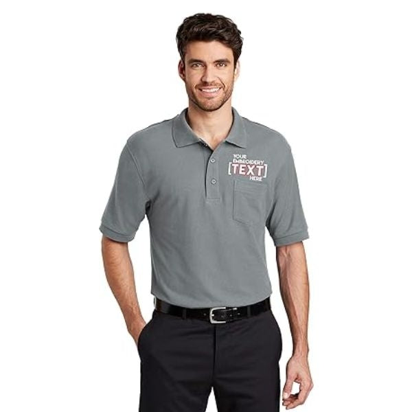 Elevate dad's style with custom embroidered polo shirts, a thoughtful 60th birthday gift.