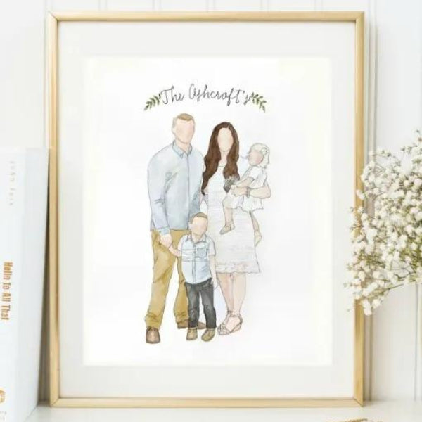 Personalized Portraits, bespoke art as intimate anniversary gifts for parents.