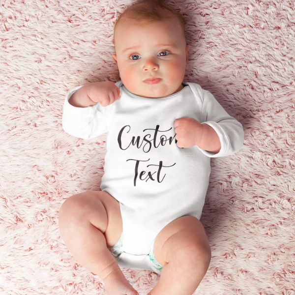 Introduce your little one to the world in style with the Custom Name Baby Onesie, a personalized statement for precious beginnings.
