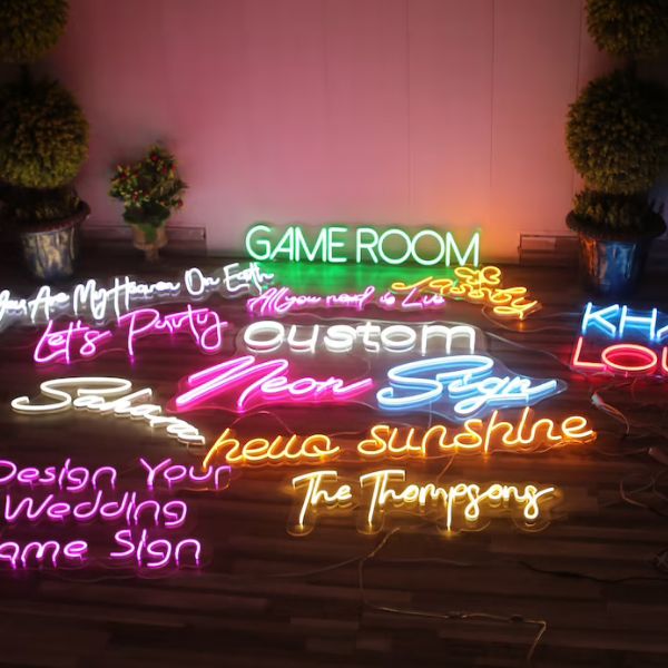 Custom Neon Sign - Personalize your gaming space with a custom neon sign.