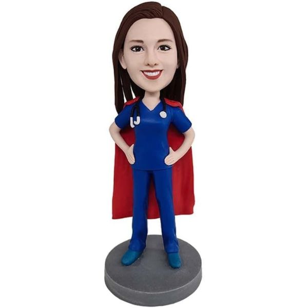 Custom Nurse Bobblehead Doll, a personalized  nurse graduation gifts, for a whimsical touch to their decor.
