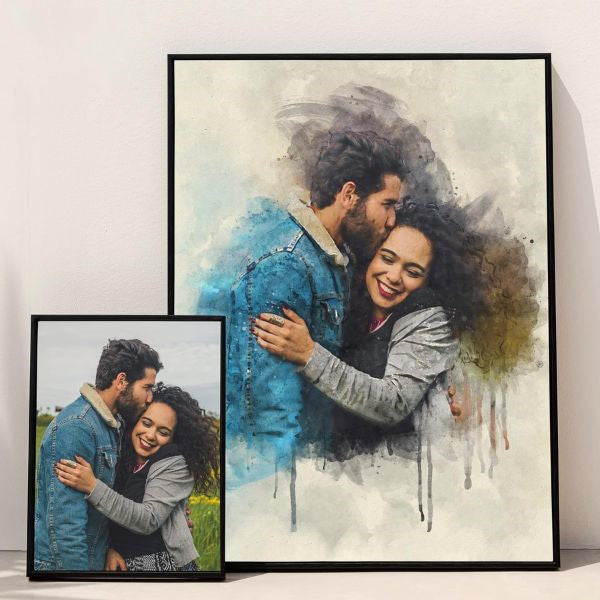 Immortalize your love with a Custom Painted Portrait, a unique and personalized DIY Valentine's gift that captures your special bond.
