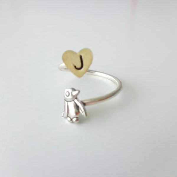 Custom Penguin Initial Ring is a personalized and stylish choice.