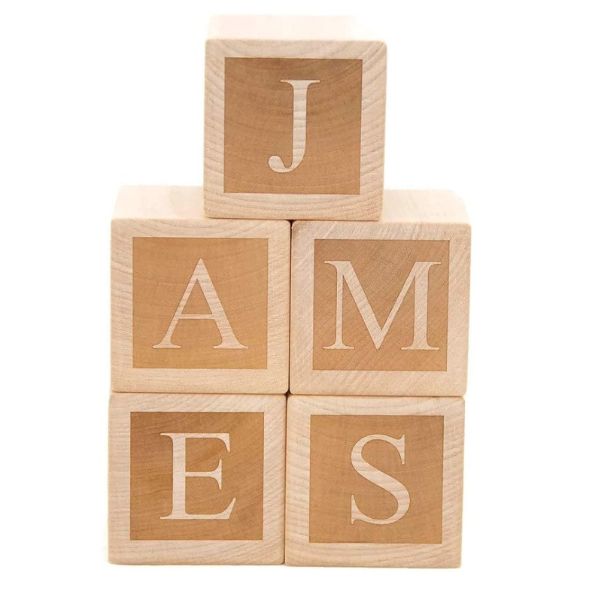 Custom Personalized Name Blocks, a building fun in baby boy gifts.