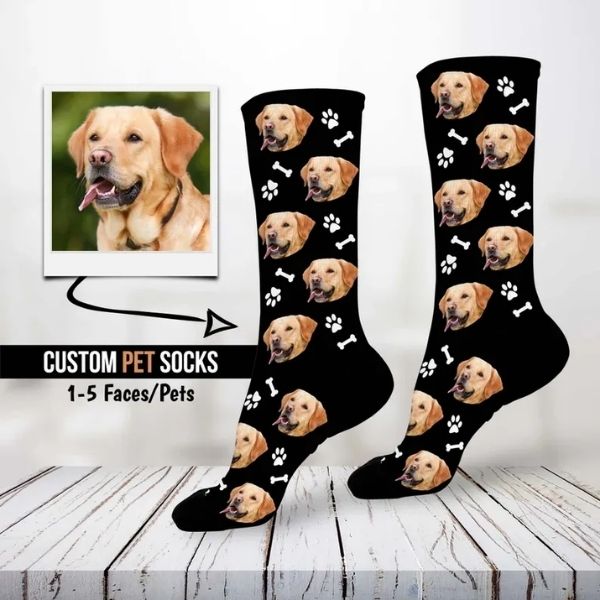 Custom Pet Socks christmas gift for dog dad