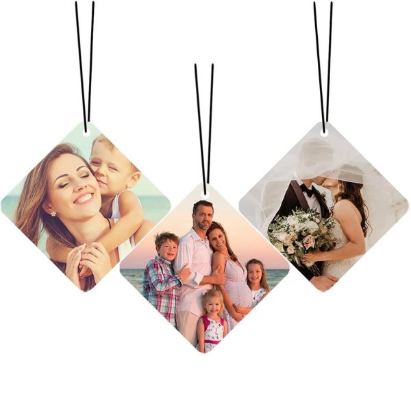 Custom Photo Air Freshener, personalized car accessory as photo gifts for dad