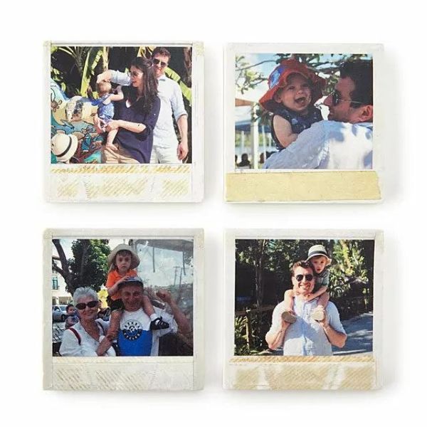 Custom Photo Coasters, practical and thoughtful photo gifts for dad