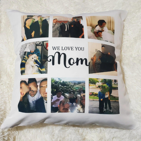 Custom photo pillows, comfortable and personalized photo gifts for mom
