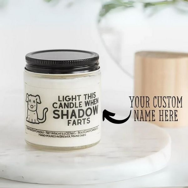Custom Soy Candle christmas gift for dog dad
