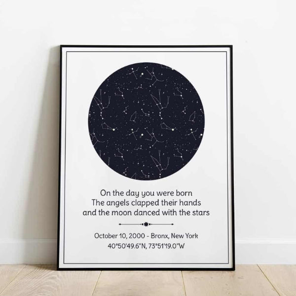 Custom Star Map christmas gifts for girlfriend