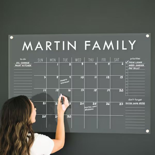 Stay organized and on schedule with a Customized Dry Erase Acrylic Calendar for Wall on doctors' day.