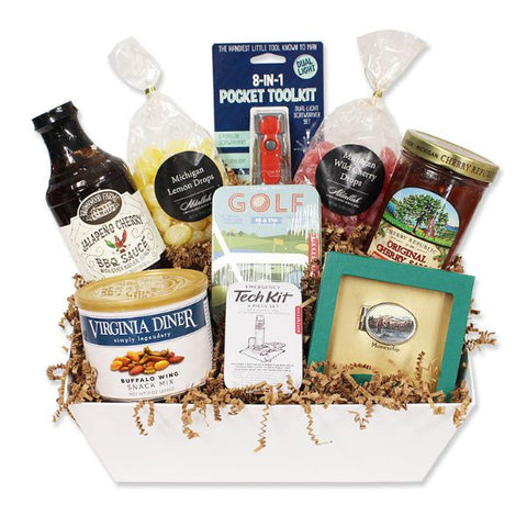 A meticulously curated Customized Gift Basket for Father's Day, a personalized and thoughtful ensemble from the Church Gifts for Father's Day collection