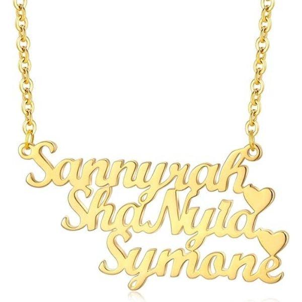A beautifully crafted customized name necklace, a thoughtful mom birthday gift to wear close to her heart.