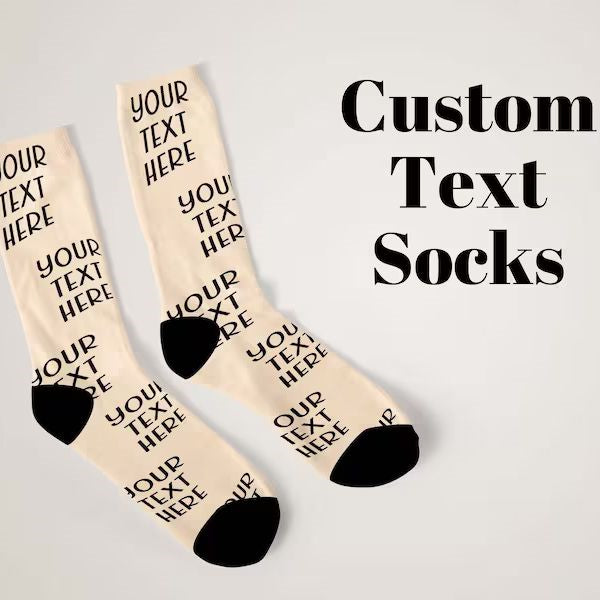 Customized Socks with Romantic Messages, a cozy gesture for DIY Valentine's gifts, wrapping your feet in love.