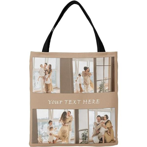 Unique Customized Tote Bags, promoting shared style, an ideal Christmas gift for family.