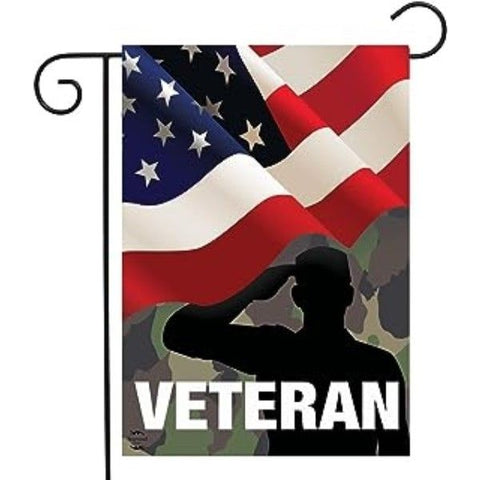 Custom-designed flags with personalized messages for veterans